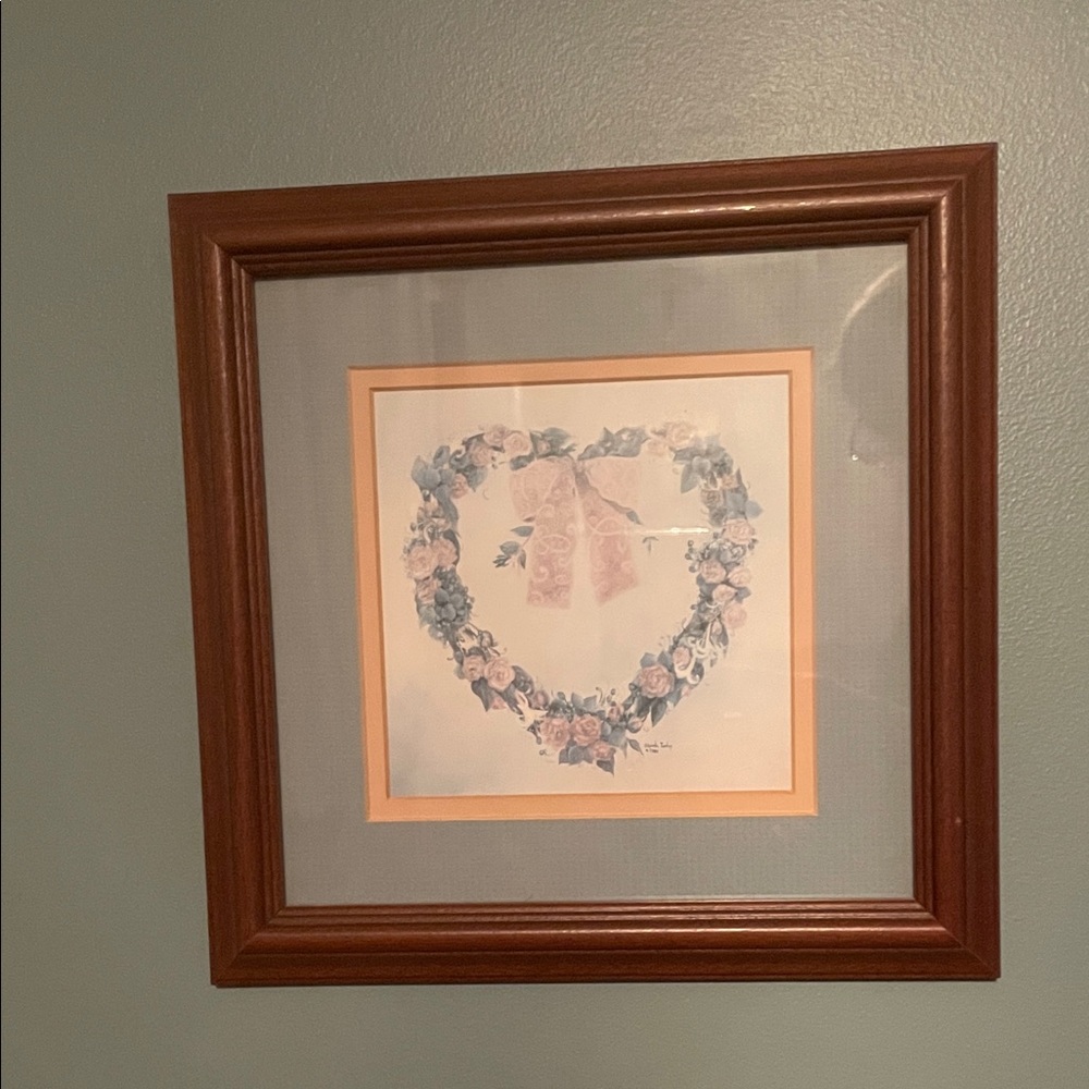 Floral Heart Framed Art